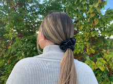 Load image into Gallery viewer, Black Satin Scrunchie

